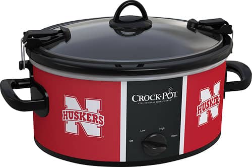 Crock-Pot® - Cook and Carry University of Nebraska 6-Qt. Slow Cooker - Red/White - Angle