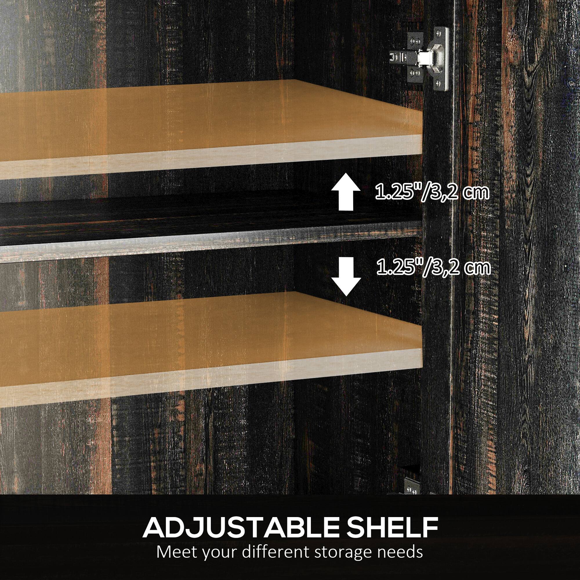 ADJUSTABLE SHELF Meet your different storage needs +1 3il 1811 1 1.25"/3,2 /3,2 cm 1.25"/3,2 cm