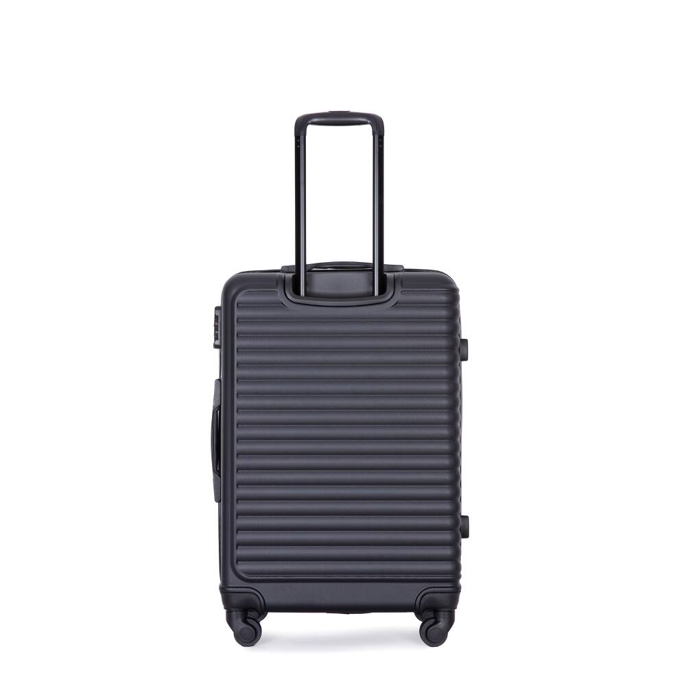 Left. Ropilly - Ropilly 3 Piece Luggage Set Hardshell Suitcase with Wheels TSA Lock Black 20 24 28 Inch - Black.