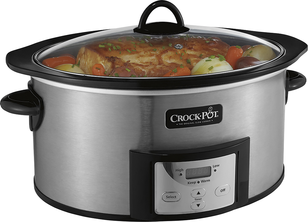 Best Buy: Crock-Pot Countdown 6-Qt. Slow Cooker Stainless SCCPVI600-S