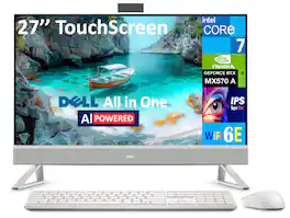 Dell - 27 All in One (Core 7 150U, 32GB, 1TB SSD, 27, (1920x1080), MX570 A, Win 11 Pro ) - White