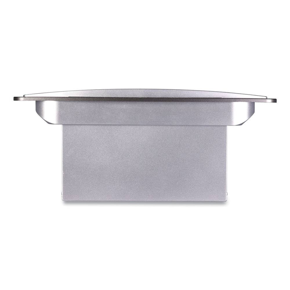 Angle. Howard Miller - 625780 Nikita 8.75 in. x 8 in. Wall Clock - Silver/Charcoal Case - Silver/Charcoal.