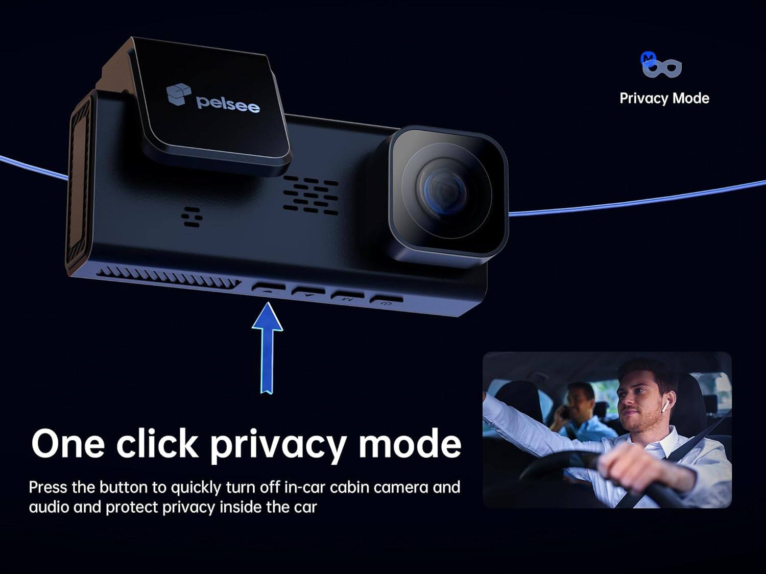 pelsee Privacy Mode

One click privacy mode

Press the button to quickly turn off in-car cabin camera and audio and protect privacy inside the car
