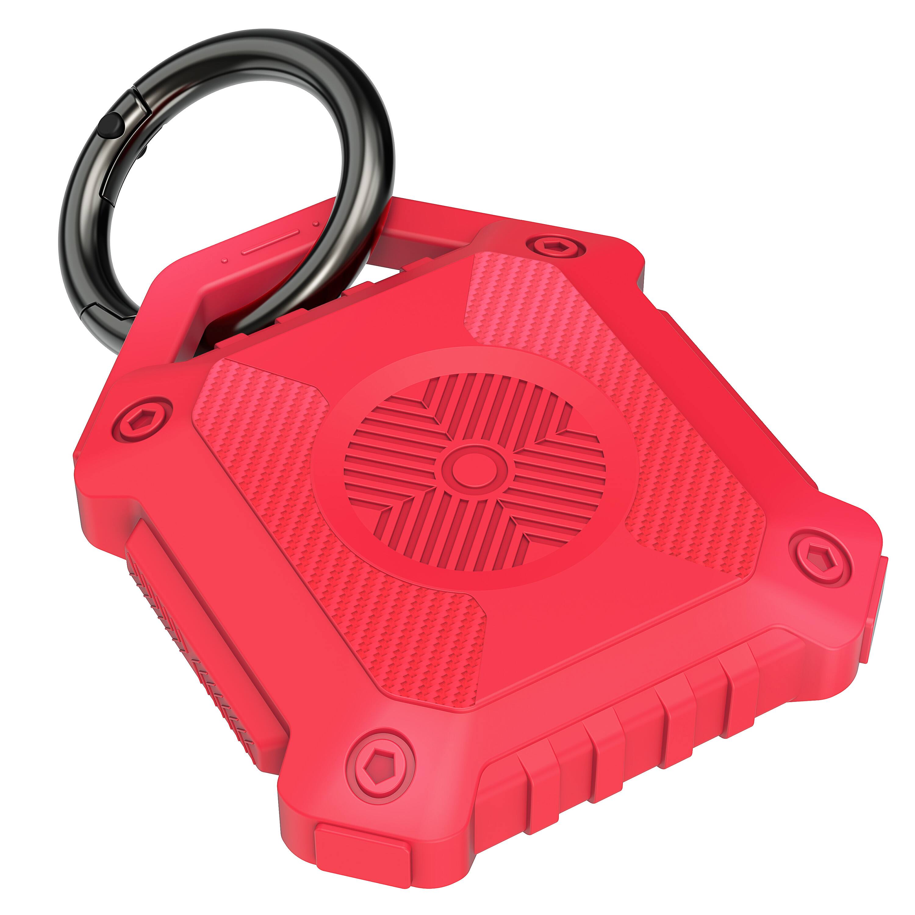 Alt View 2. Vena - For Apple AirTag Holder, AirTag Keychain iP56 Water Resistant, AirTag Case Cover For Pet Dog Cat Collar Luggage , Red - Red.