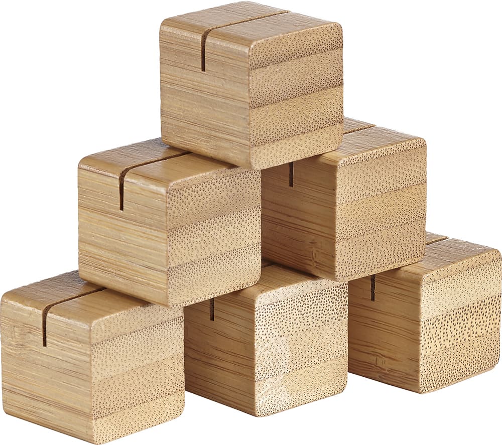 Angle. Insignia™ - Cube Photo Stands (6-Pack) - Bamboo.