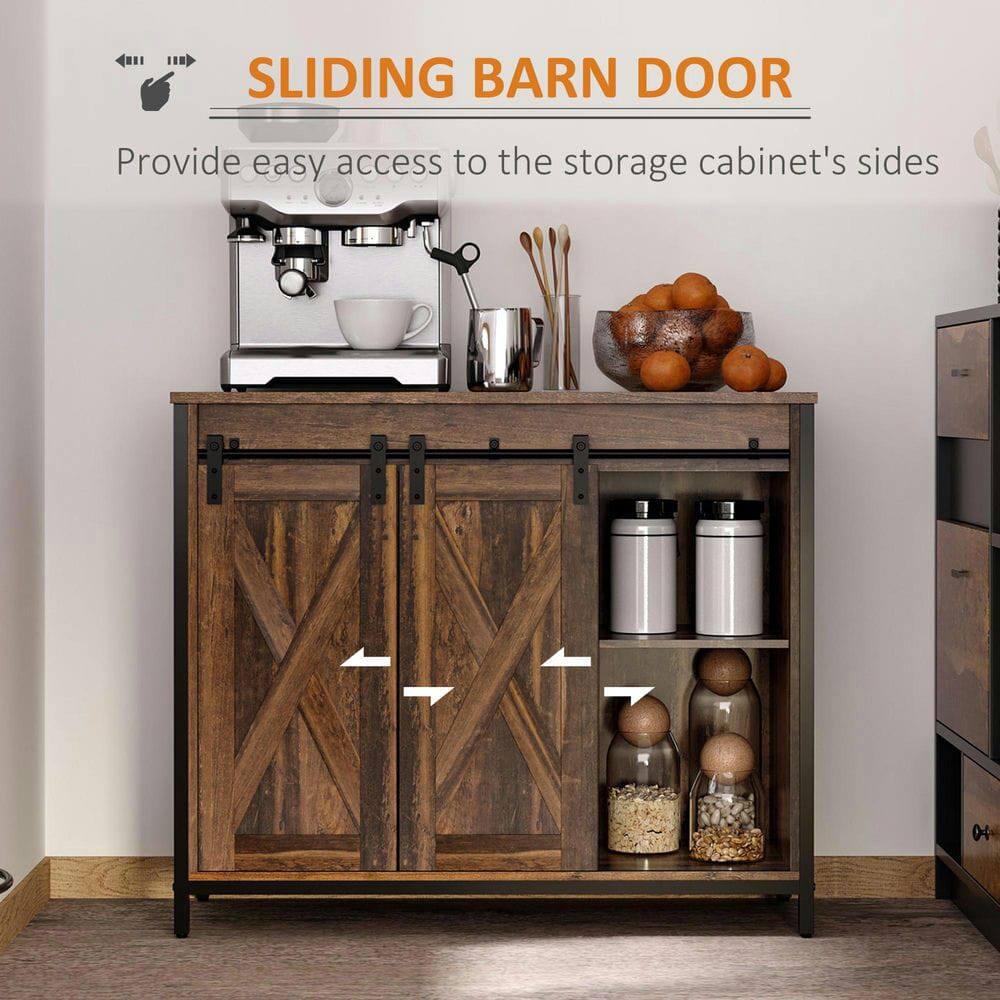 SLIDING BARN DOOR  
Provide easy access to the storage cabinet's sides