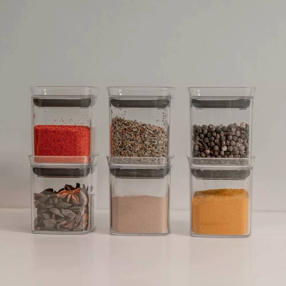 Alt View 4. OU - OU Airtight Food Storage Container 9.7 Cup, BPA Free, Plastic Storage Container with Leak Proof Lid - Clear.