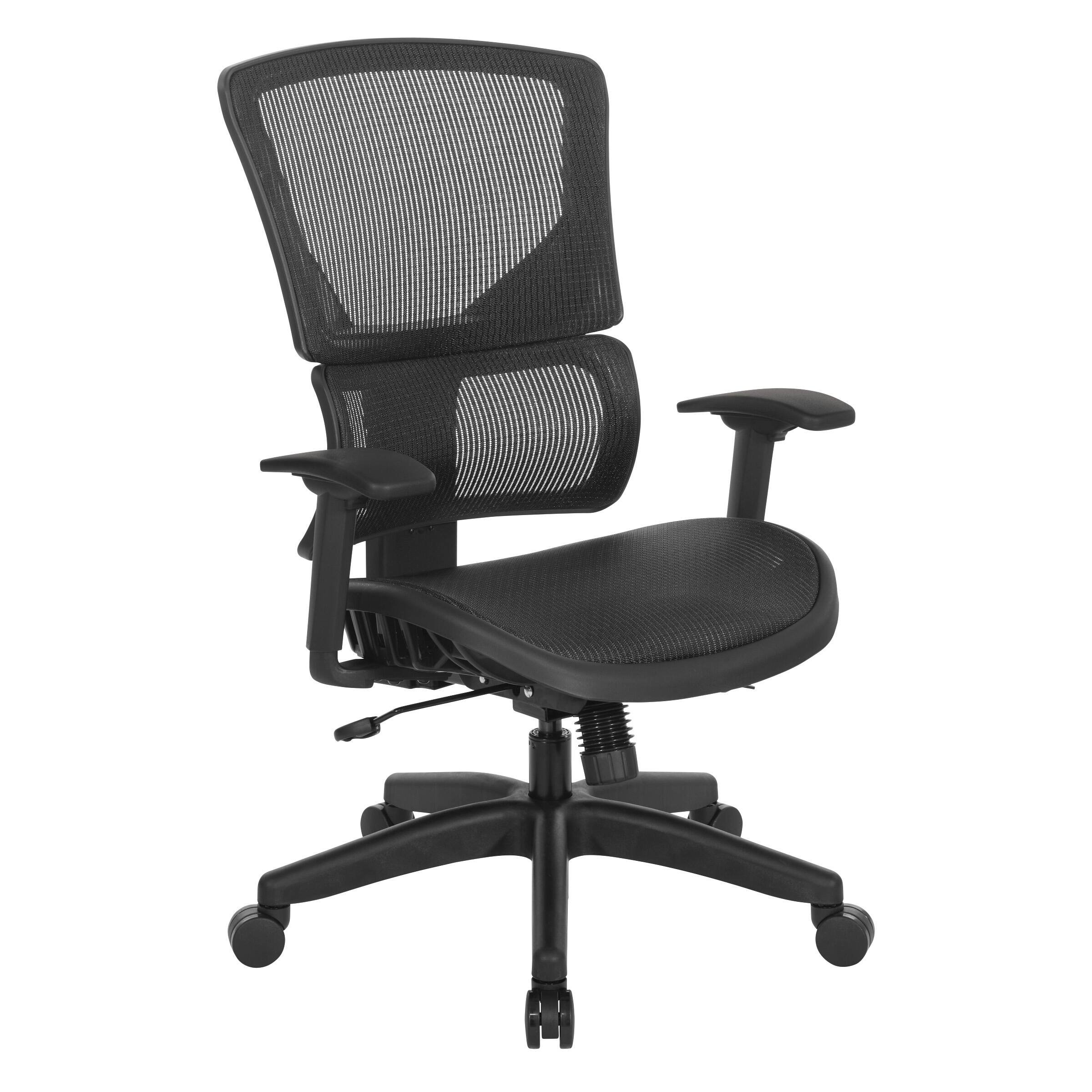 Angle. Office Star Products - Vertical Matrix Seat & Back Manager's Chair - Black.