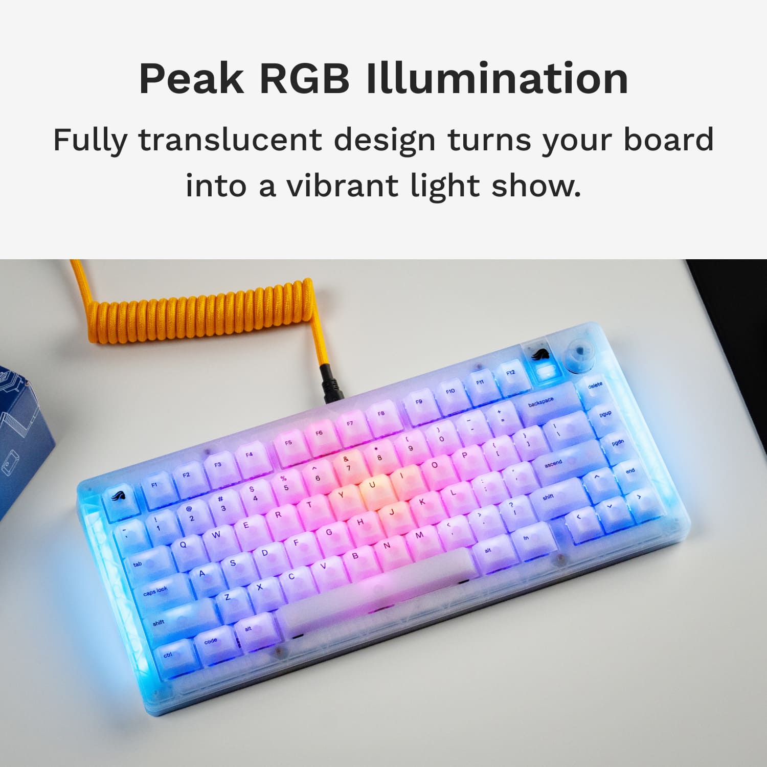 Peak RGB Illumination Fully translucent design turns your board into a vibrant light show. 1 1 san - - 1a *a . . 3 2 W q 5 A 2 1. & 4 E D x IS % 5 R F C F% - S 1 G V 1. 5 8 2: u W J H N 1N0 1O I O a 4 O - L K 1 M 1o - - - A - na 1 - - - 2 . 1 sana stun t - I -- - 1 * Mtut IN - an