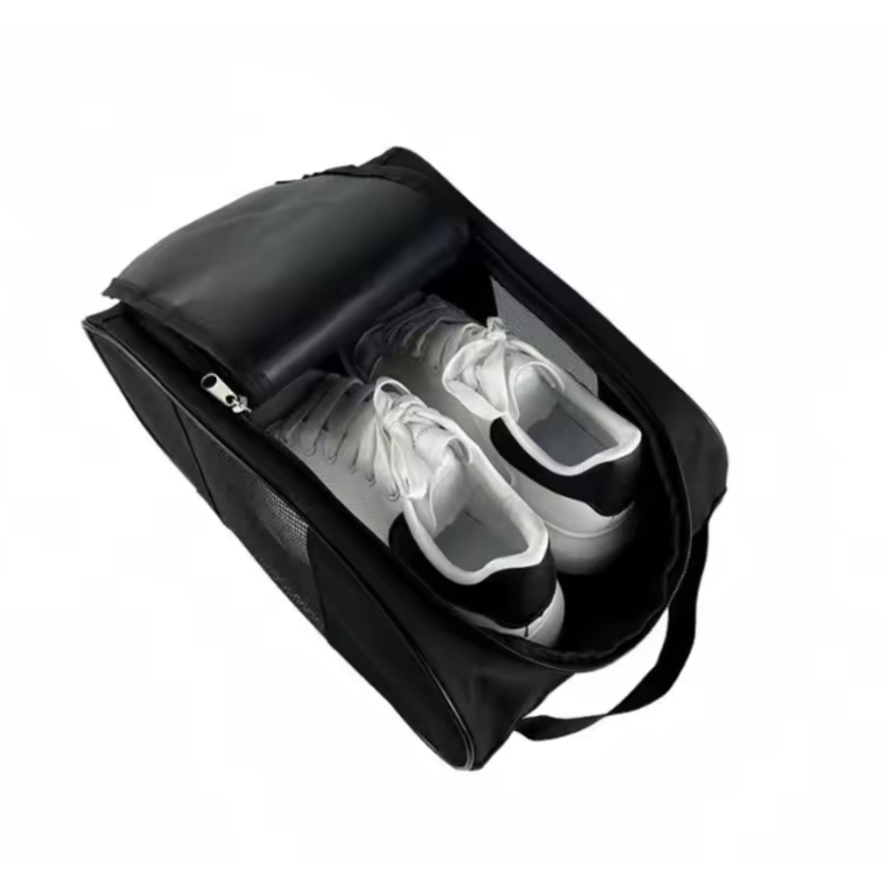 Left. Kitcheniva - Portable Shoe Organizer Bag – Travel & Sports - Black.