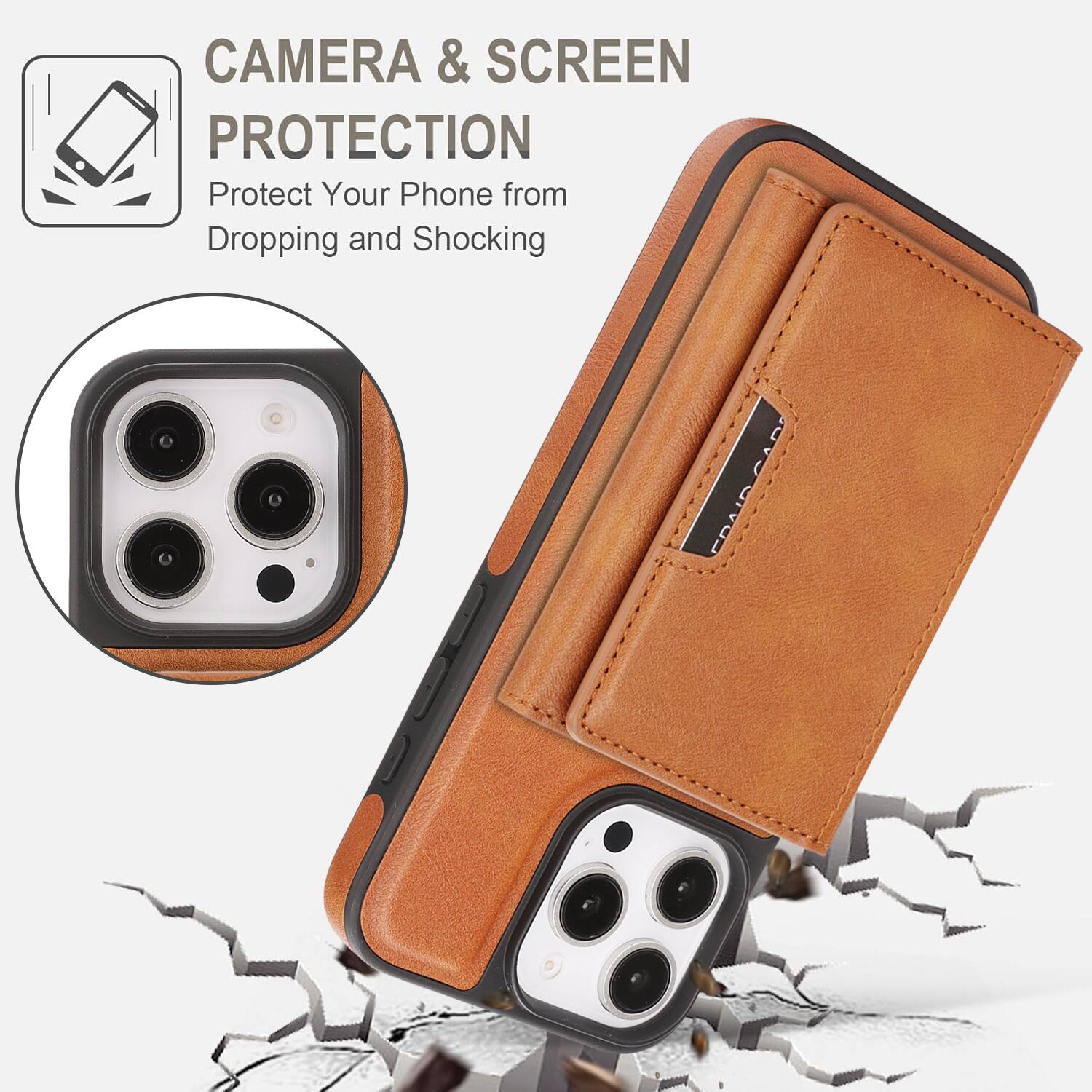 CAMERA & SCREEN PROTECTION  
Protect Your Phone from Dropping and Shocking