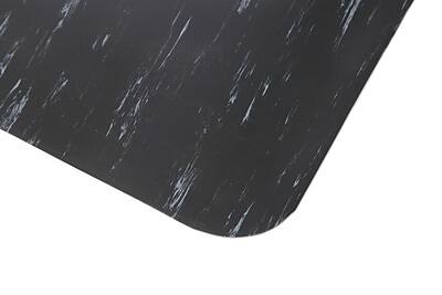 Alt View 3. Crown Mats - Crown Cushion-Step Marbleized Rubber Anti-Fatigue Floor Mat, 36" x 72" - Black.
