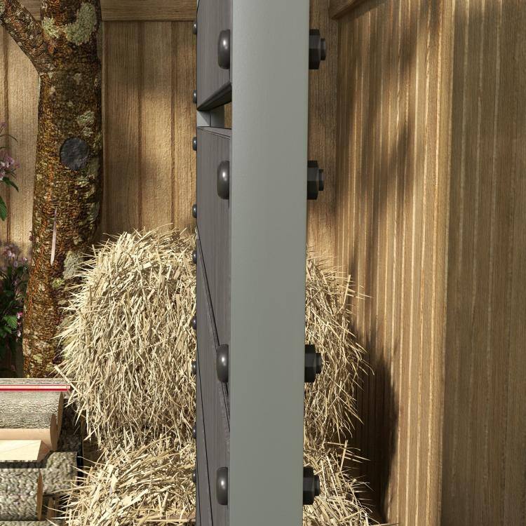 Alt View 7. PULUZ - Trellis Planter for Climbing Plants, Raised Garden Bed with Trellis, Planter Box for Outdoor Garden - Dark Gray.