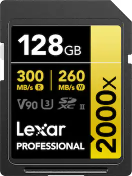Lexar - Professional SDXC 2000X UHS-II. V90 128 GB