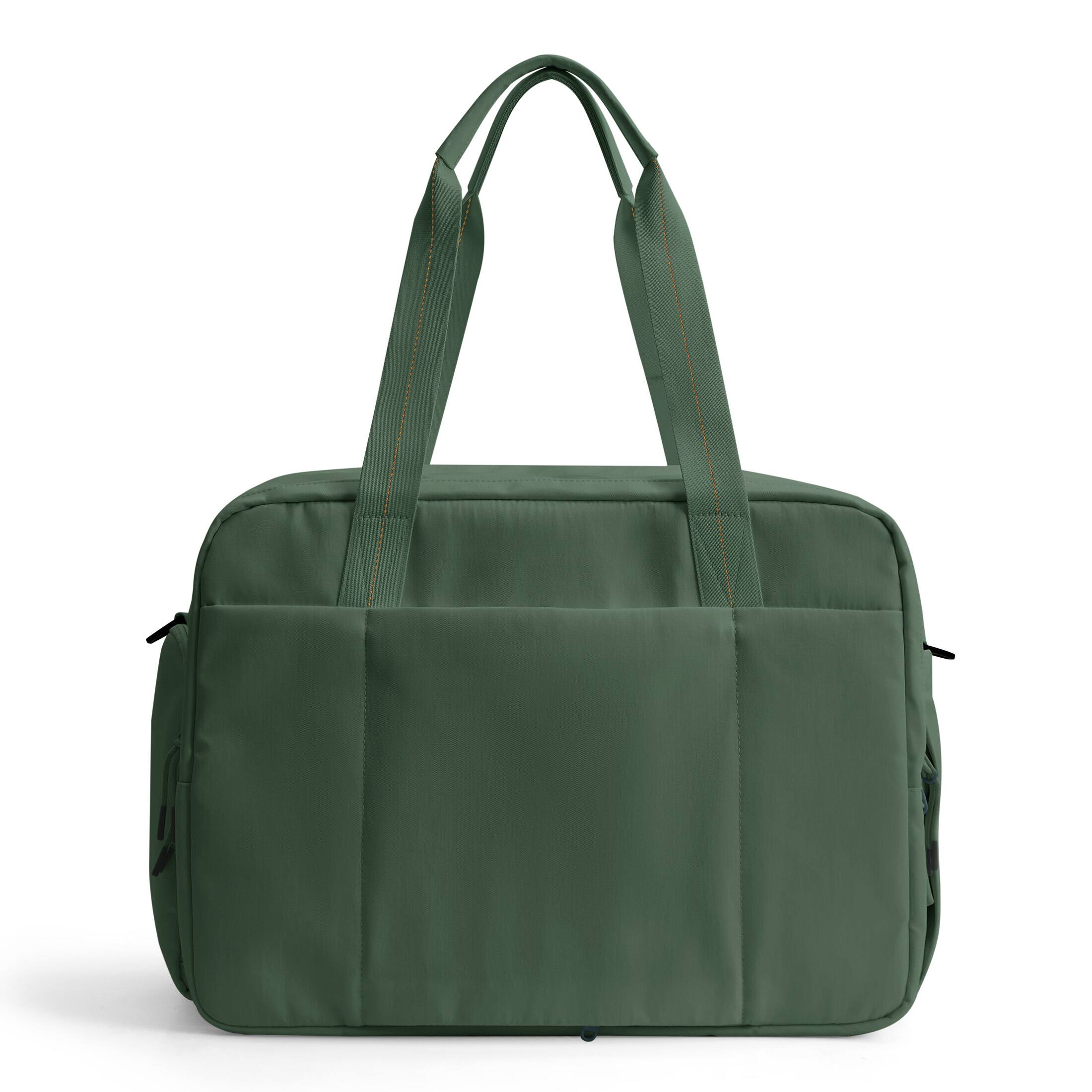 Back. Bagsmart - Moss 30L Weekender Duffle Bag, Water-Resistant Overnight Bag with 15.6" Laptop Compartment for Travel & Commute - Fern Green.