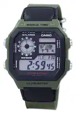 WORLD TIME
CASIO
5 ALARMS
LIGHT
ADJUST
WR100M
TUE 3-30
2:59 45
SEARCH
10 YEAR BATTERY
ILLUMINATOR
