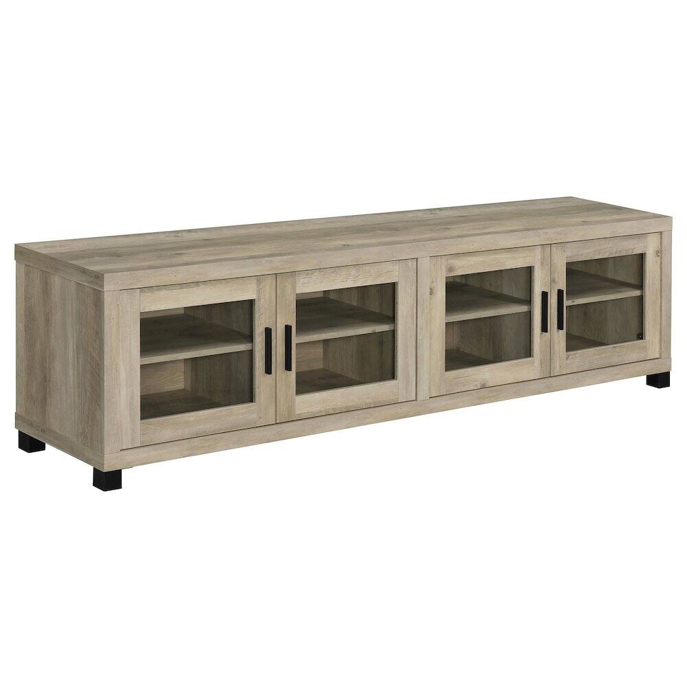 Front. Coaster Co. of America - Sachin 4-door Engineered Wood 79" TV Stand Distressed Pine - Brown.
