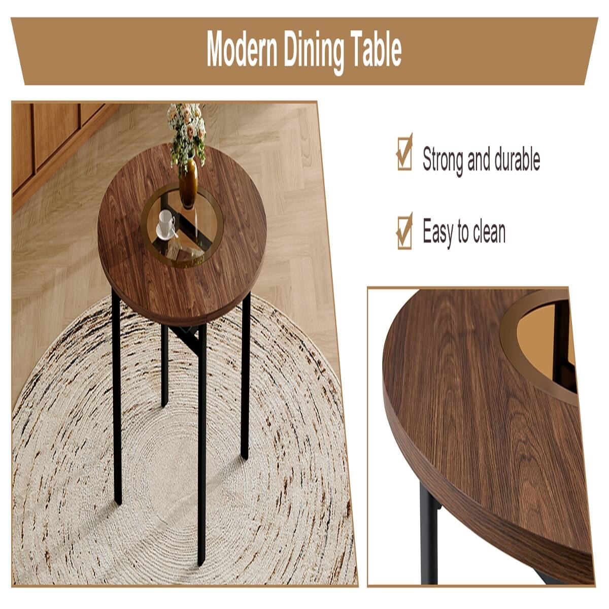 Modern Dining Table

- Strong and durable
- Easy to clean