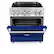 Alt View 2. ZLINE - Professional 4 Cu. Ft. Freestanding Dual Fuel Convection Range - Blue Gloss.