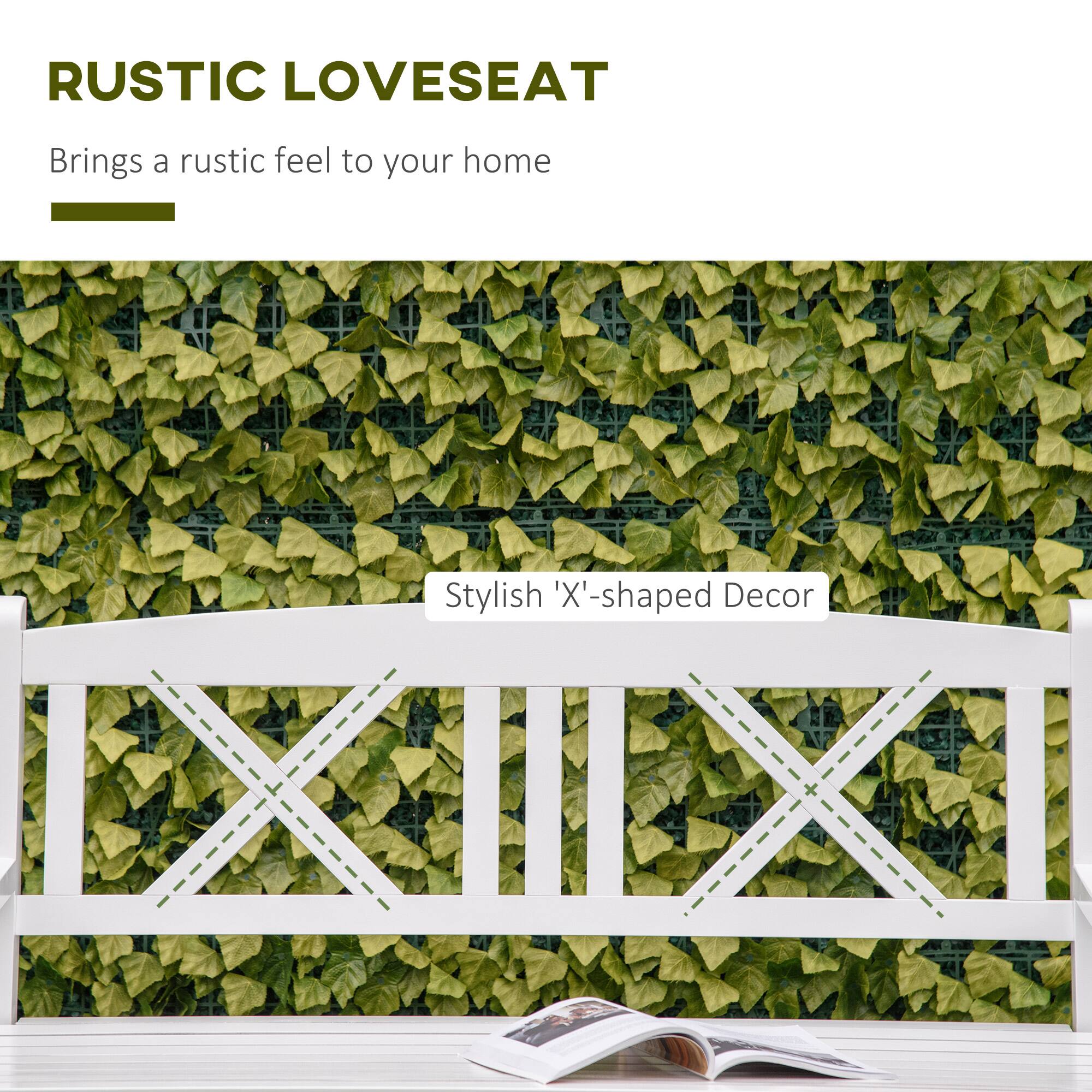RUSTIC LOVESEAT

Brings a rustic feel to your home

Stylish 'X'-shaped Decor