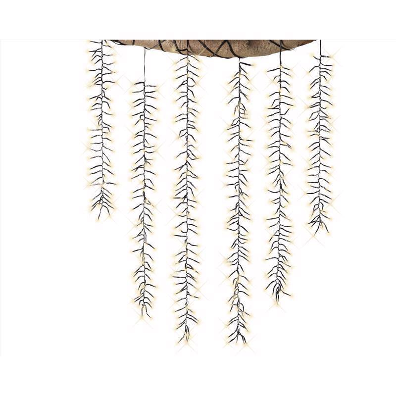 Angle. Celebrations - Celebrations Gold LED Rice Clear/Warm White 480 ct Novelty Christmas Lights 7 ft..