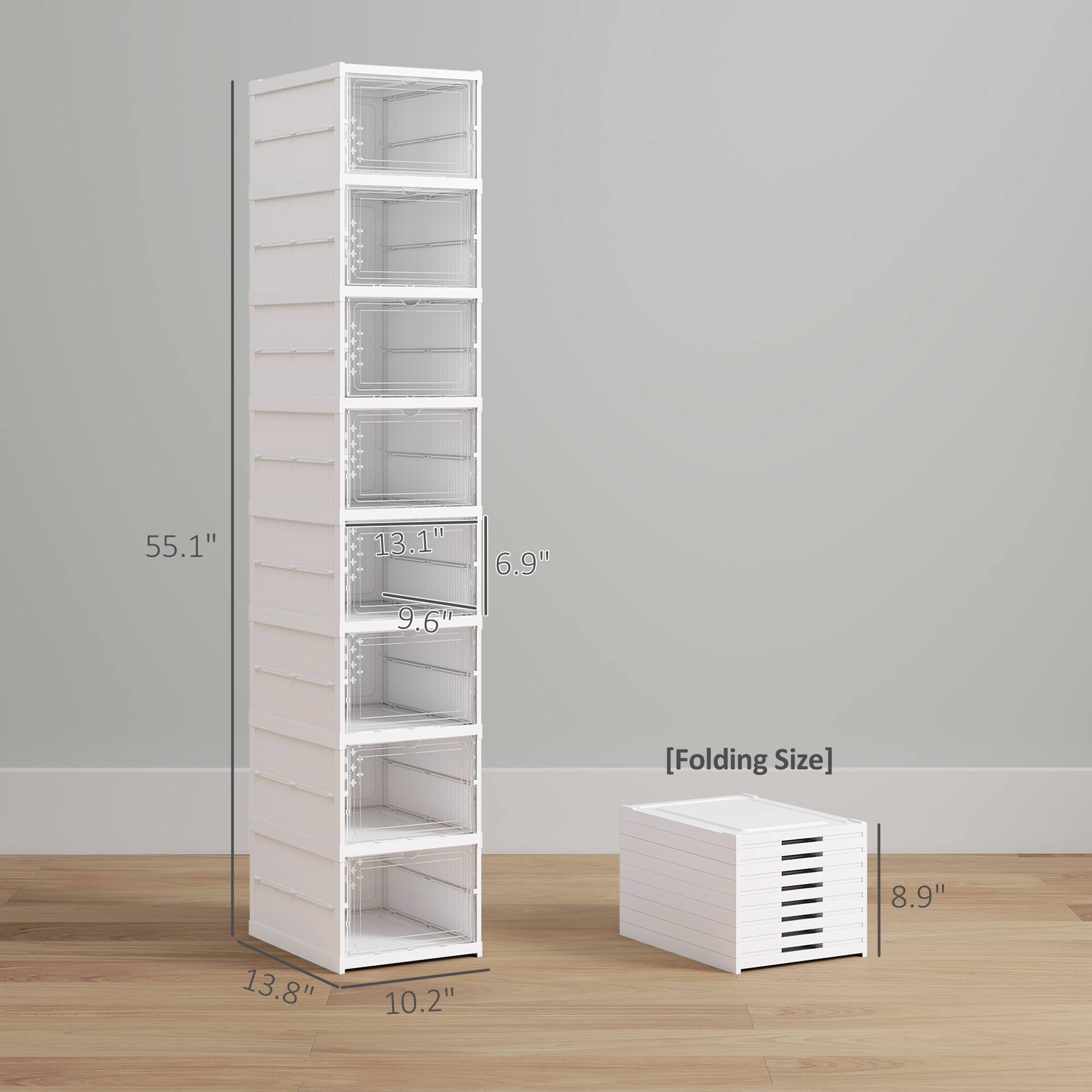 55.1", 13.1", 6.9", 9.6", [Folding Size] 8.9", 13.8", 10.2"