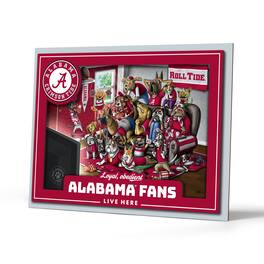 YouTheFan - Alabama Crimson Tide 13.5" x 18" Purebred Fans Wall Art - Multicolor