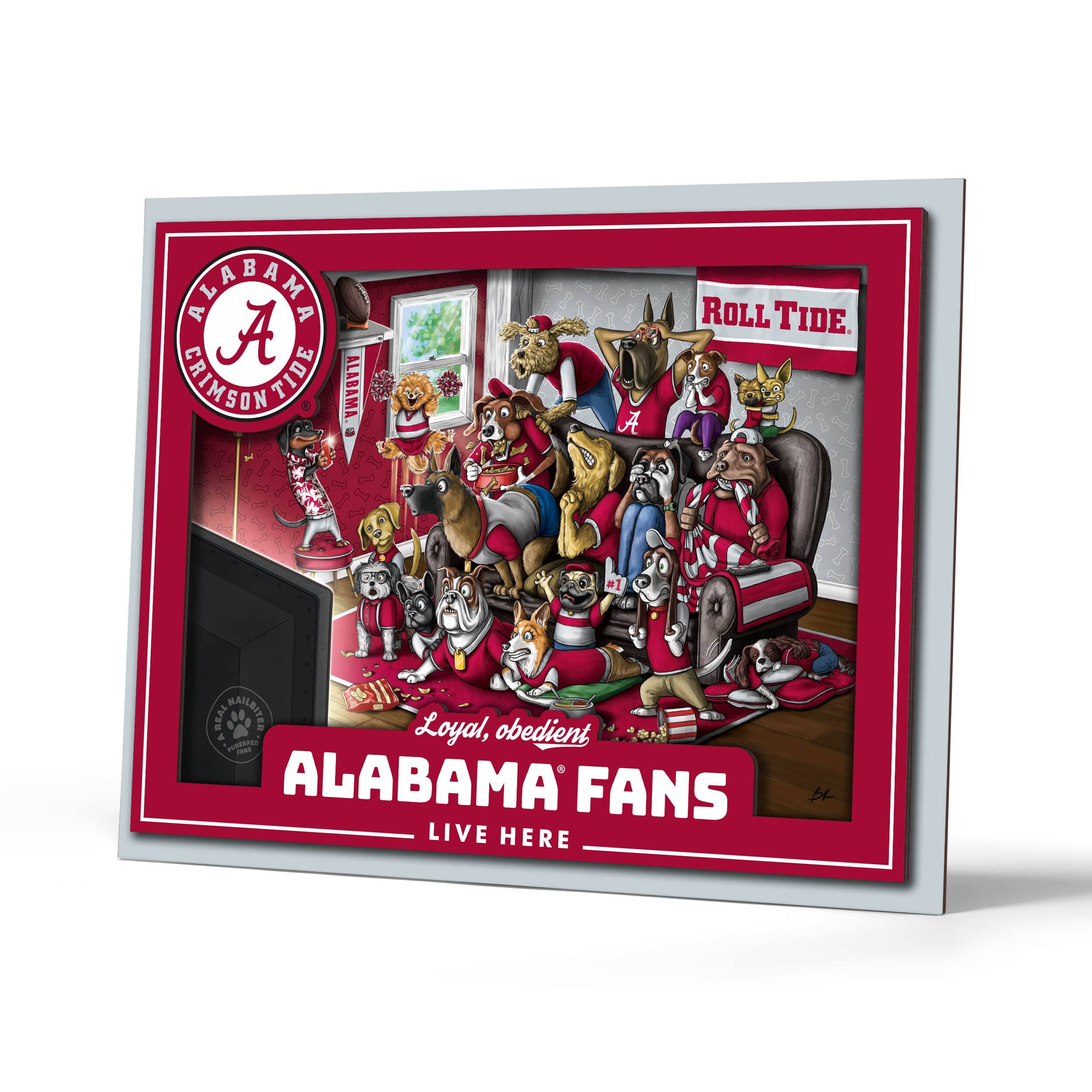 Alabama Crimson Tide 13.5" x 18" Purebred Fans Wall Art
