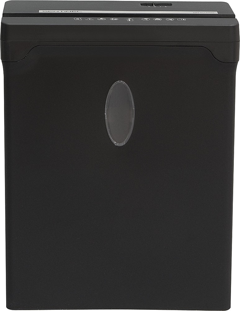Front. Sentinel - On Guard 10-Sheet Crosscut Shredder - Black.
