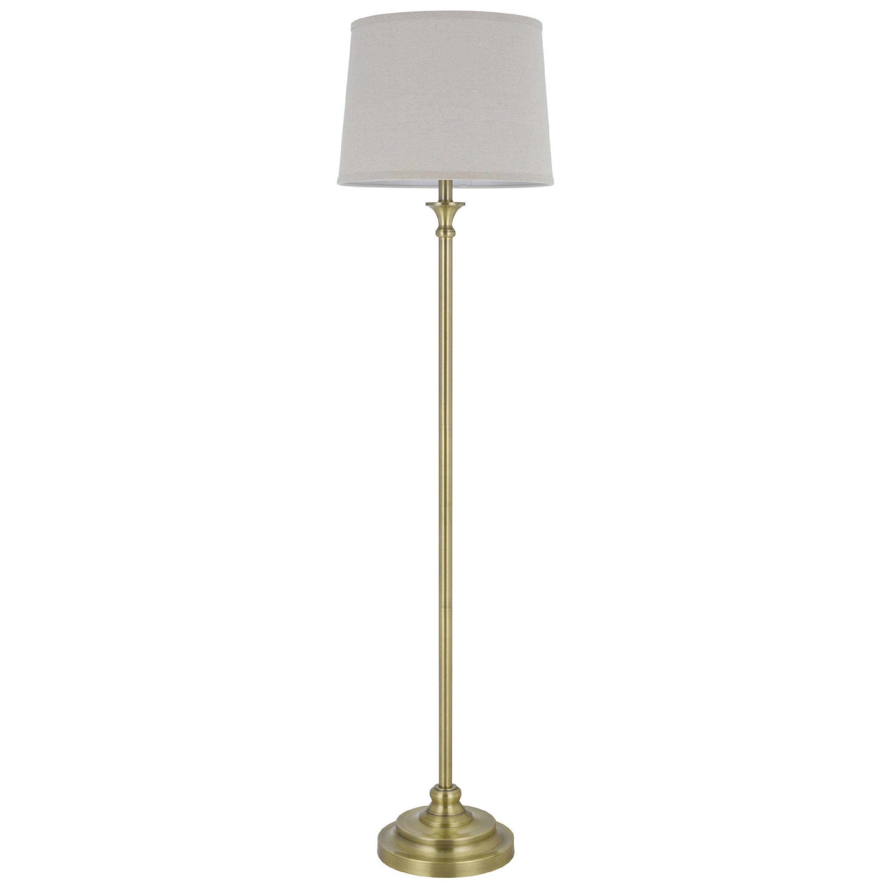 Back. Manhattan Lane - Floor Lamp with Hardback Linen Shade, 61 Inch.