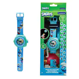 Lexibook - Smurfs Digital Projection Watch with 20 Images to Project - Blue