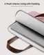 A plush interior lining with padding defends your laptop or iPad from scratches.