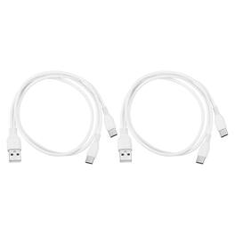 Unique Bargains - Multi USB A to 2 USB-C Splitter, 2-in-1, 20in, 5V 2A, 2pcs - for Phone/Power Bank/Tablet - White