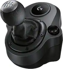 Front. Logitech - Driving Force Shifter for Xbox Series X|S, Xbox One, and PlayStation 4 & 5 - Black/Silver.