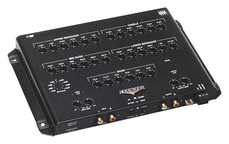 KICKER - KQ30 30-Band Graphic Equalizer - Black - Larger Front
