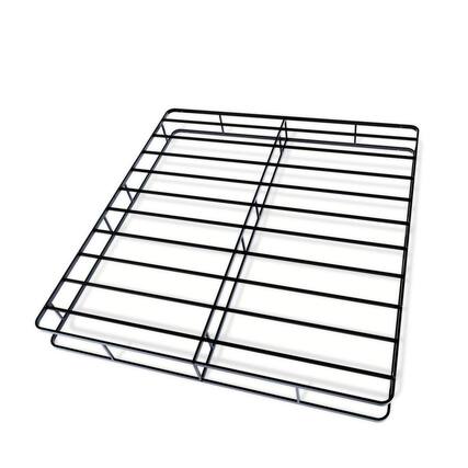 Front. East West Furniture - DHKBBLK Dothan Metal King Bed Frame with Magnificent Design Headboard and Footboard - Premium Metal Frame in Powder - Black.