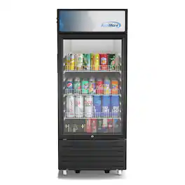 Koolmore - 6 cu. ft. One Glass Door Commercial Display Merchandiser Refrigerator (KM-MDR-1D-6C) - Black