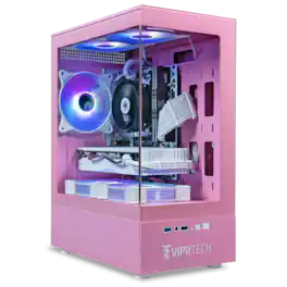 ViprTech - Atlas 1.0 Desktop Computer, Home and Office, Ryzen 7, 16GB DDR4 RAM, 500GB SSD, Home PC -Icon - Pink