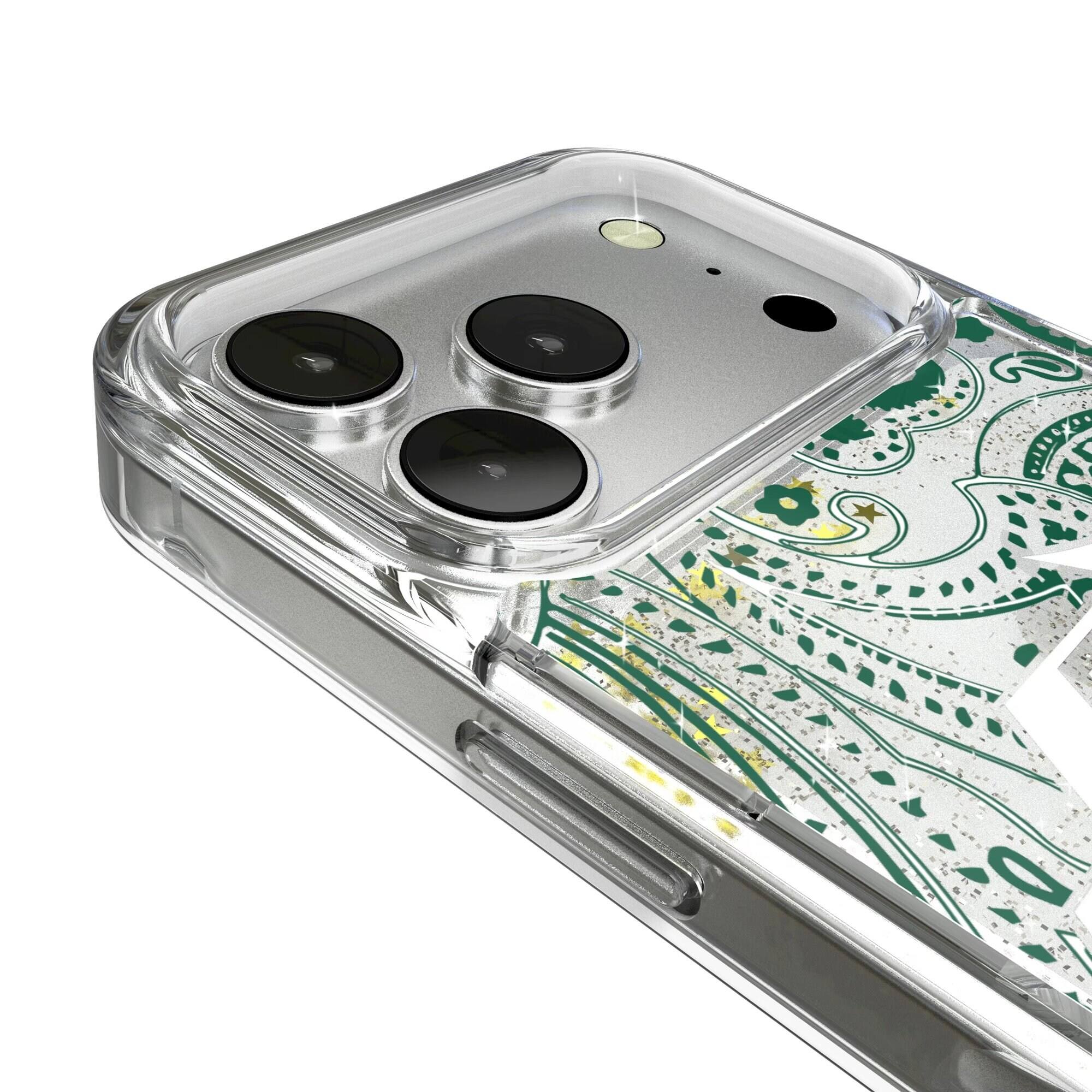 Alt View 2. Keyscaper - iPhone Paisley Design Glitter Case - 16 Pro - Multicolor.