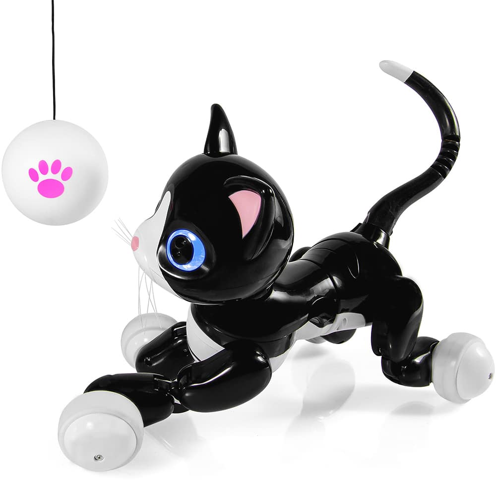 Left. Zoomer - Kitty Interactive Cat Robot - Black.