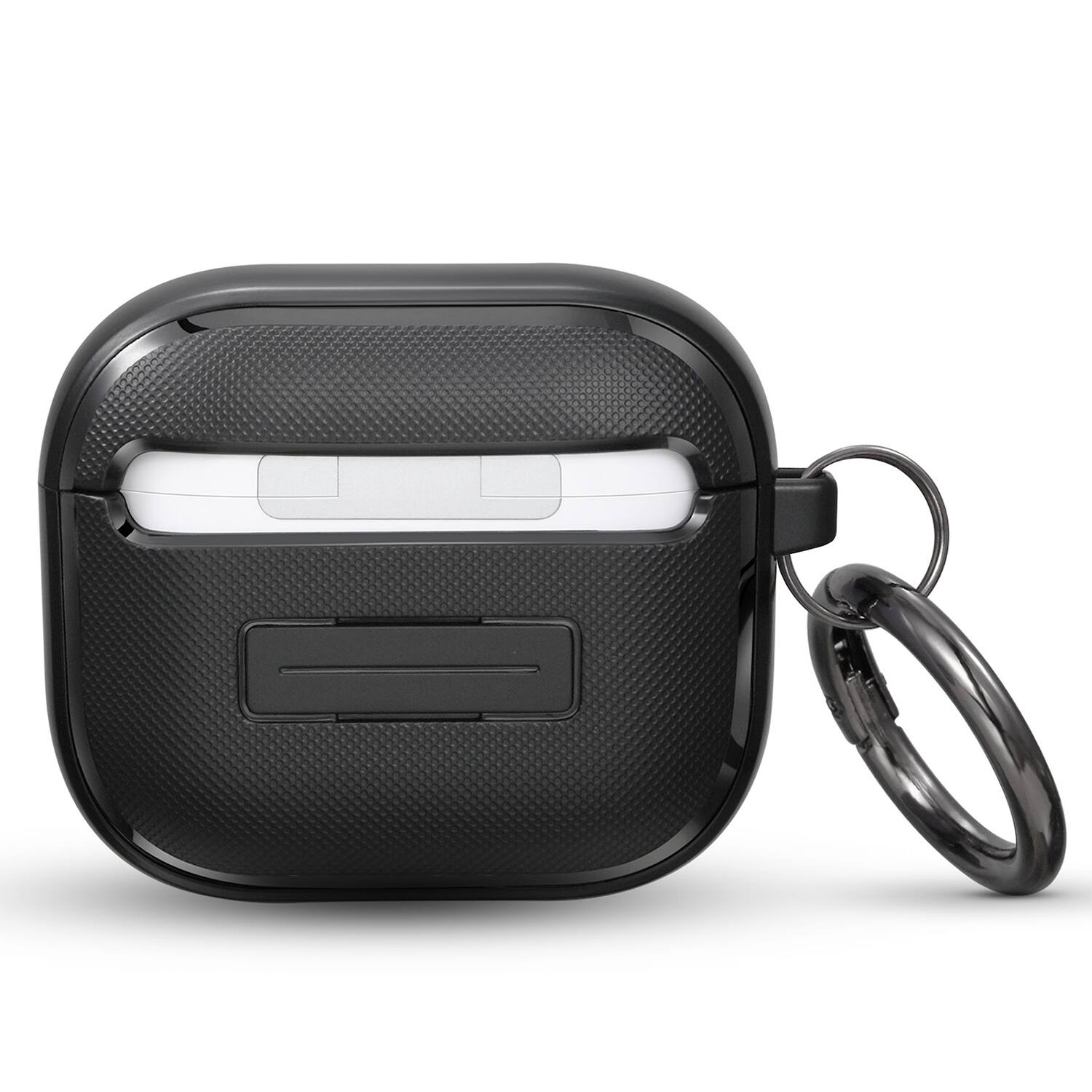 Back. Vena - Dual Layer Case for Apple AirPods 4 Case, with Auto Open Lock Compatible with AirPods Gen 4 4th Generation, Black - Black.