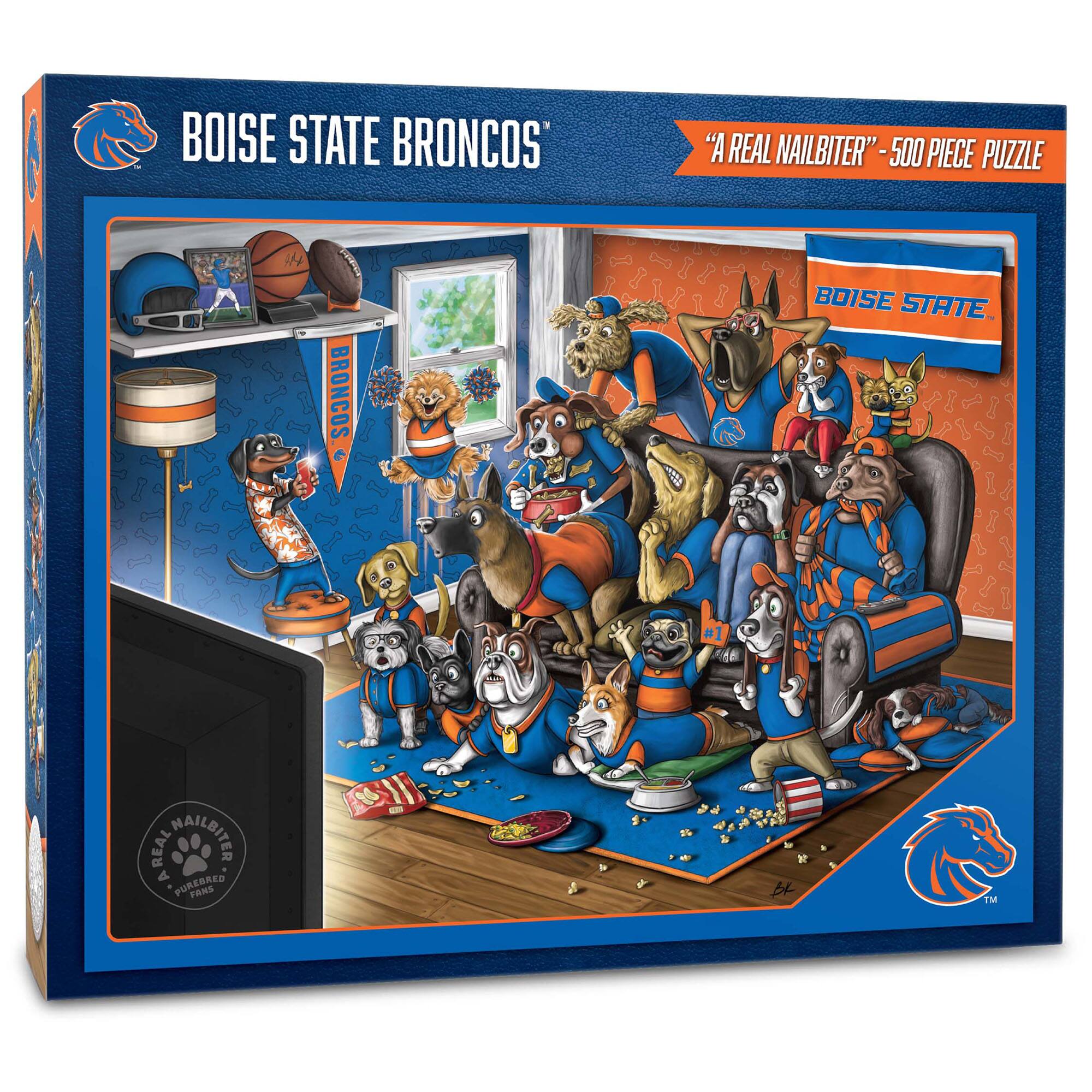 Photos - Jigsaw Puzzle / Mosaic YouTheFan - Boise State Broncos Purebred Fans 18'' x 24'' A Real Nailbiter 500-Piece Puzzle - Multicolor 4332640