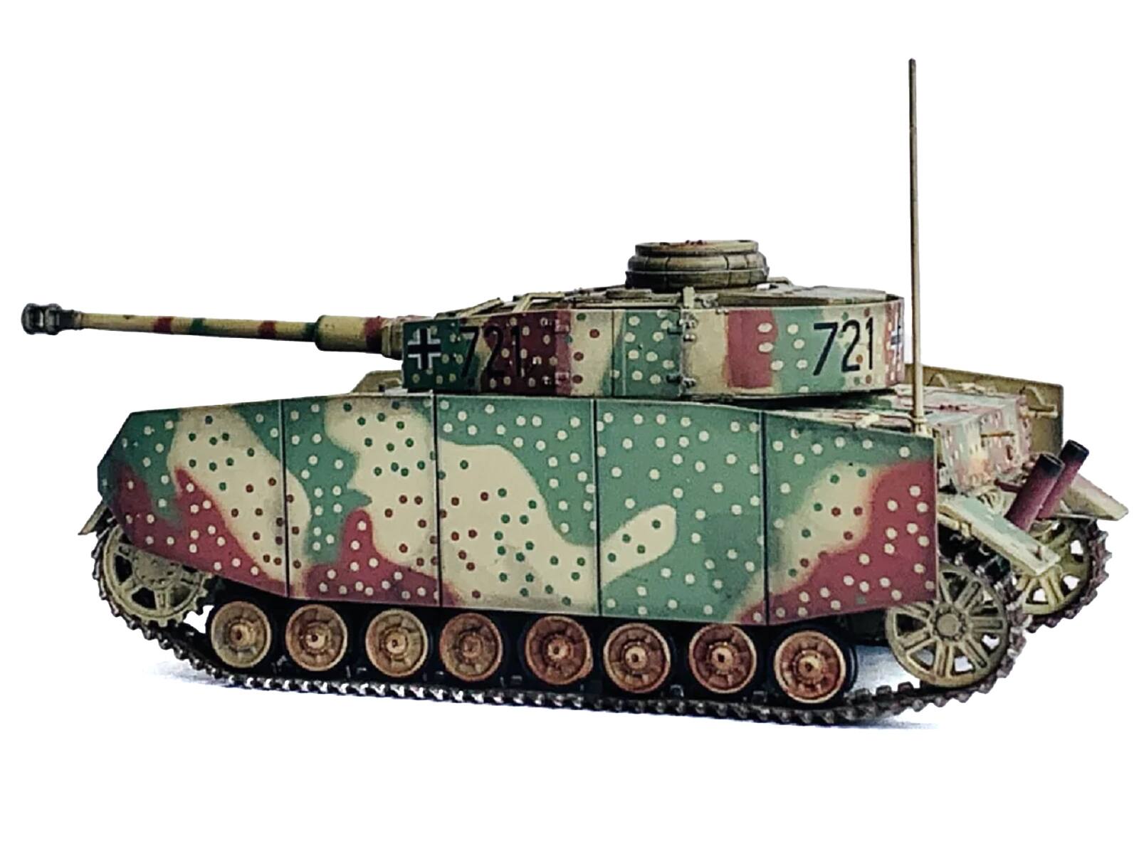 Angle. Dragon Models - Germany Pz.Kpfw.IV Ausf.J Mid Production Tank #721 Western Front (1944) NEO Dragon Armor Series 1/72 Plastic Model - Multi.