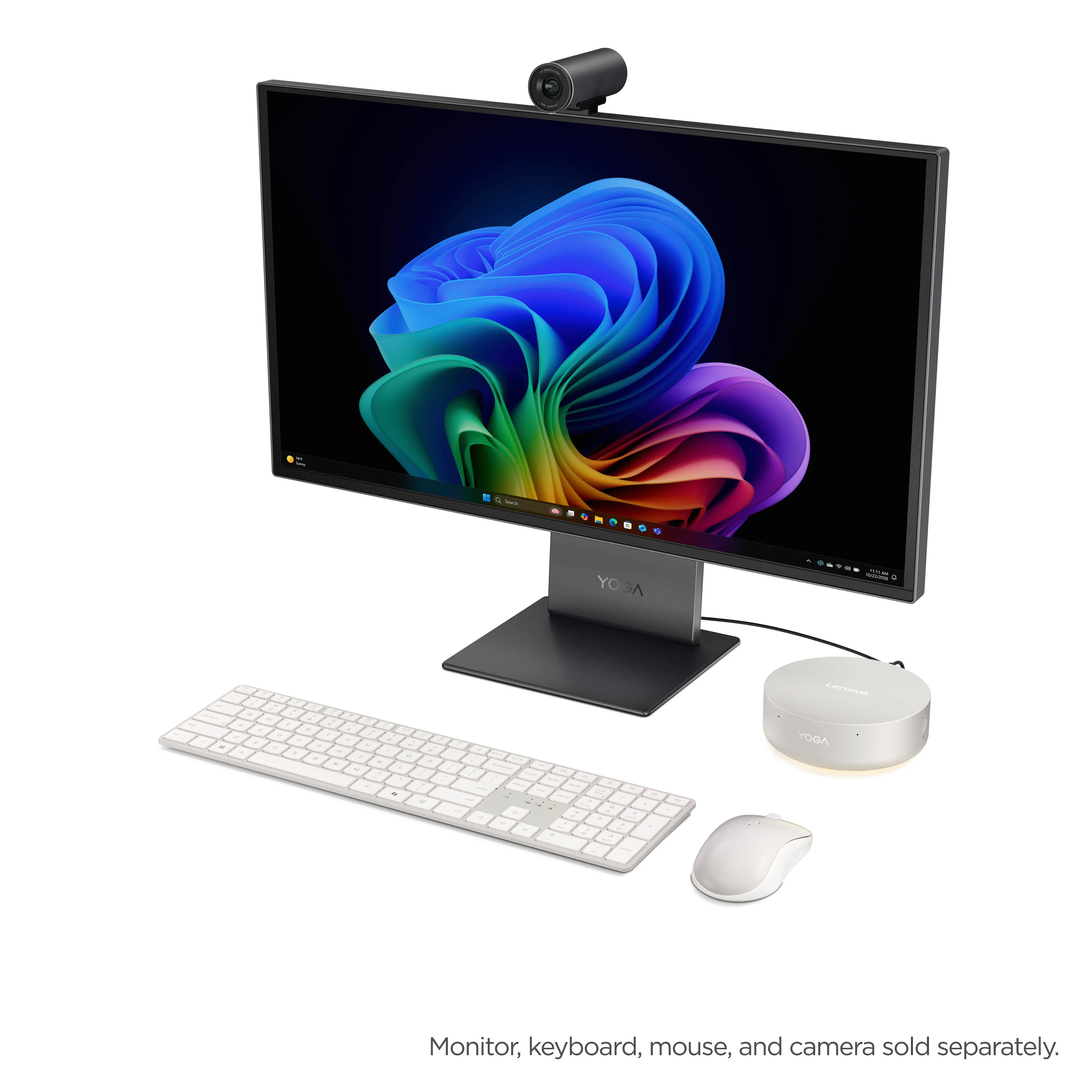 Monitor, keyboard, mouse, and camera sold separately.