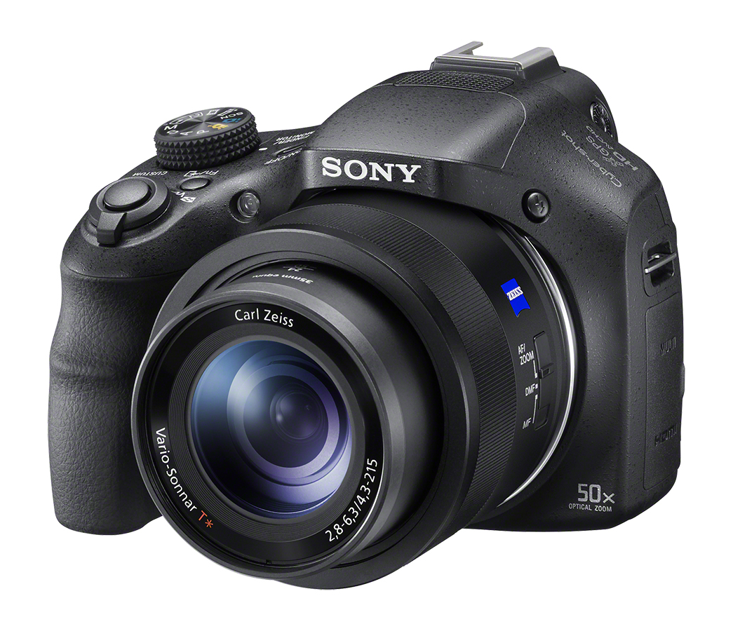 Left View: Sony - DSC-HX400 20.4-Megapixel Digital Camera - Black