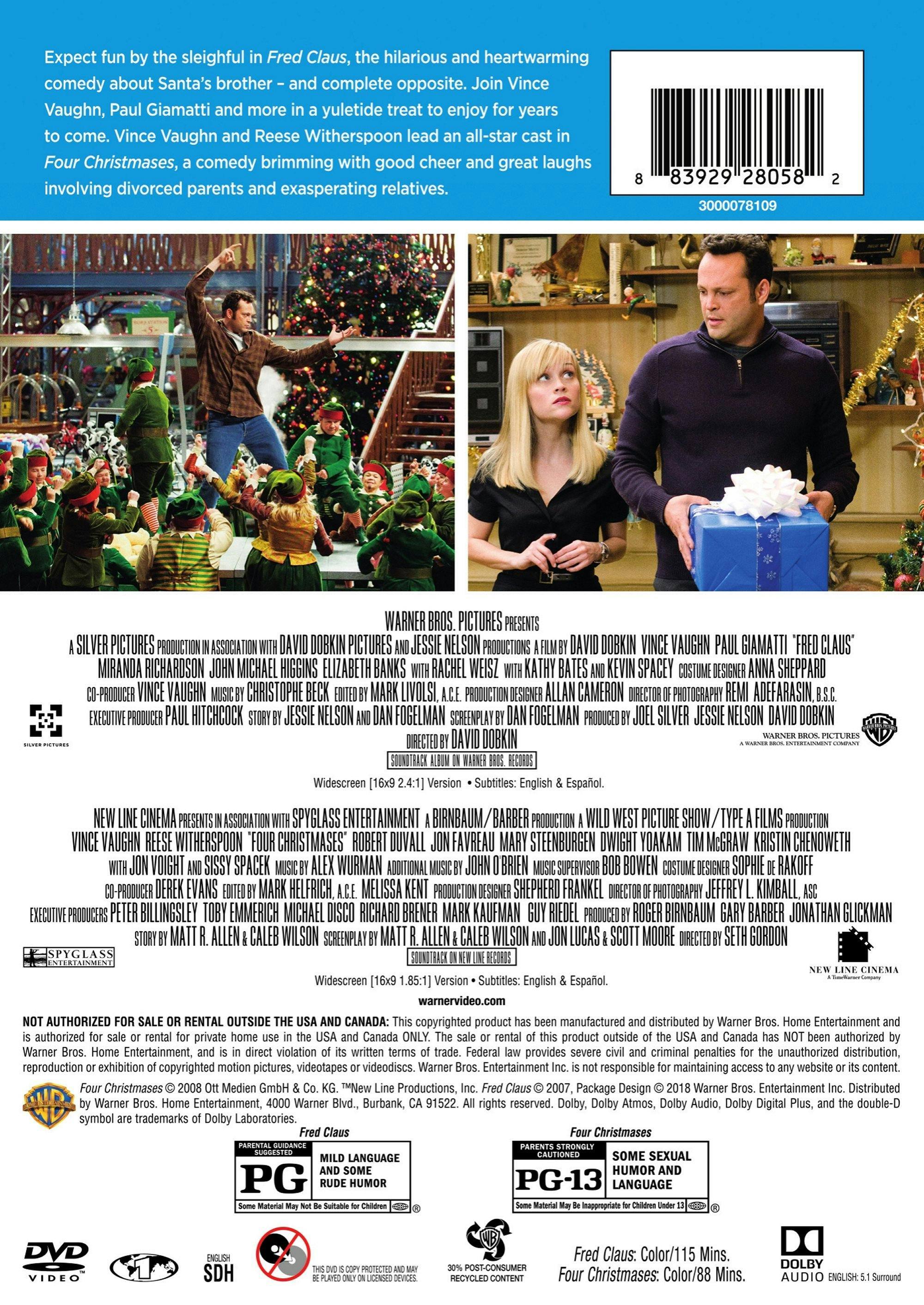 Angle. Fred Claus/Four Christmasses (DVD Double Feature) [DVD].