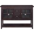 Walker Edison - Console Table TV Stand for Most TVs Up to 55" - Espresso - Larger Front