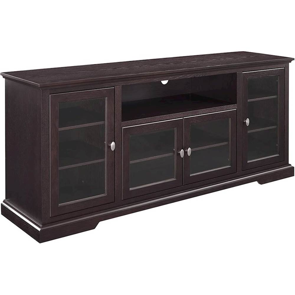 Angle View: Walker Edison - Transitional 70" TV Cabinet for Most TVs Up to 80" - Espresso
