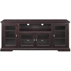 Walker Edison - Transitional 70" TV Cabinet for Most TVs Up to 80" - Espresso - Front_Zoom
