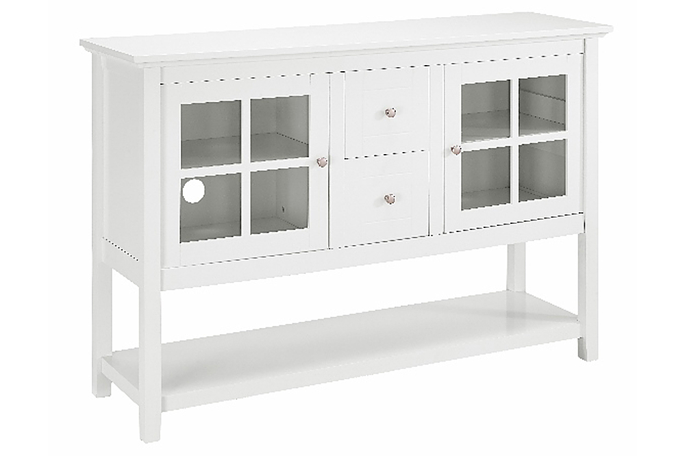 Angle View: Walker Edison - Transitional TV Stand / Buffet for TVs up to 55" - White